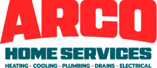 Logo of ARCO with red uppercase letters above smaller teal text reading "Graphik Blaster TIV.
